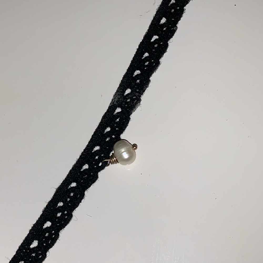 Black lace choker necklace
